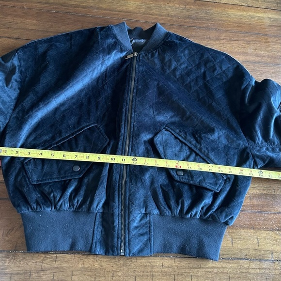 FATE by LFD Black Velour Lined Jacket Size Small - Picture 8 of 12
